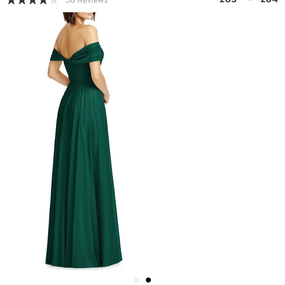 Lux off the shoulder chiffon gown